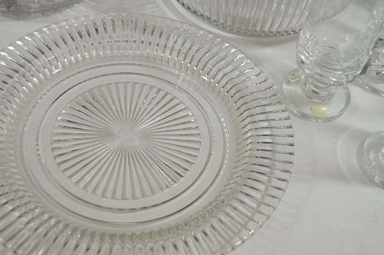 Pressed Glass with Crystal Irish Coffee Set