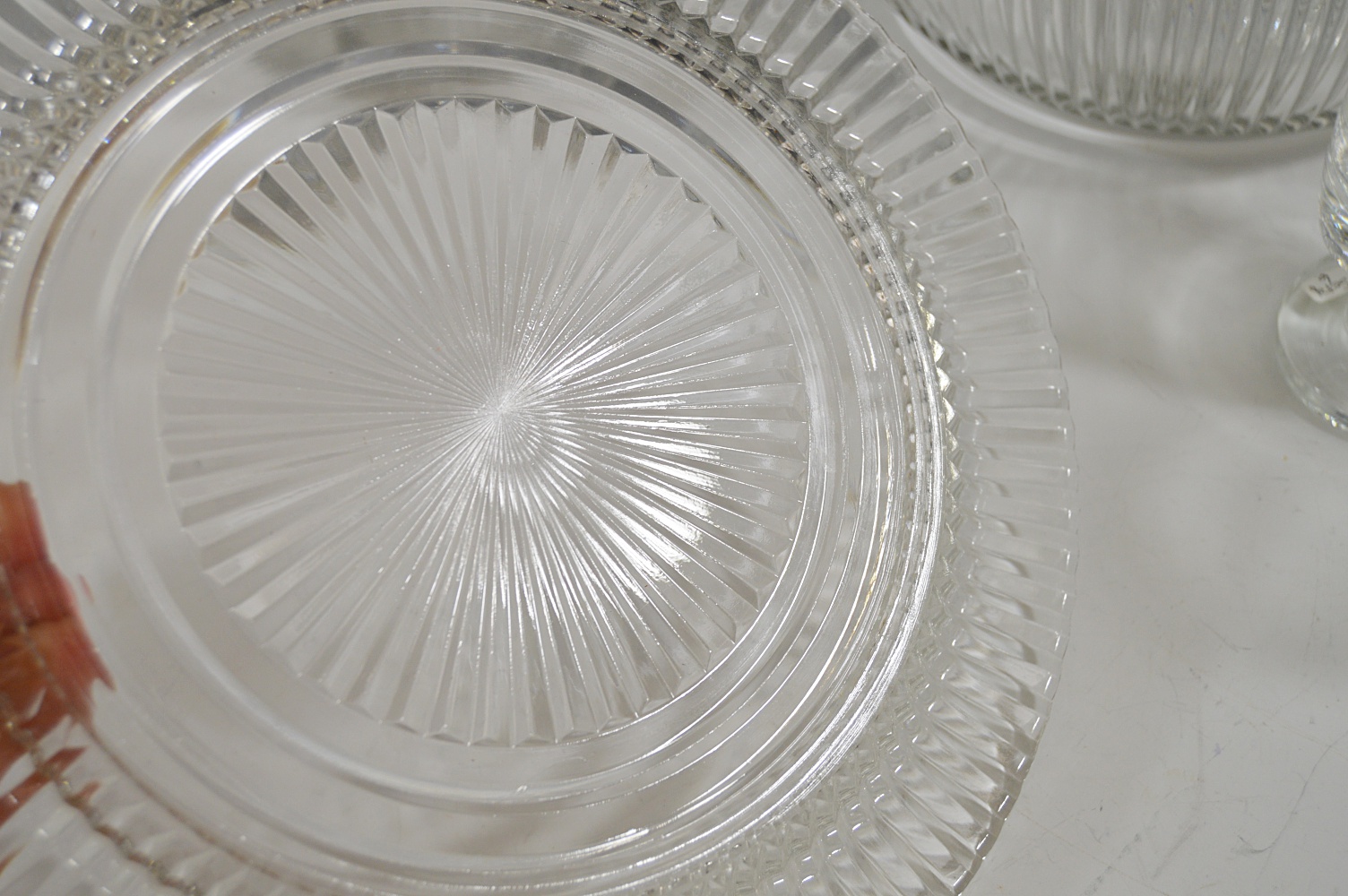 Pressed Glass with Crystal Irish Coffee Set