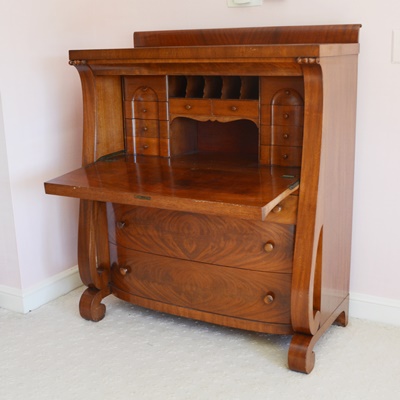 Antique Walnut Veneer Secretary