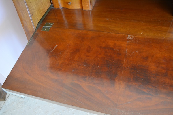 Antique Walnut Veneer Secretary