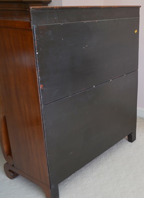 Antique Walnut Veneer Secretary