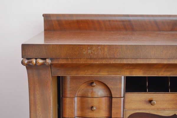 Antique Walnut Veneer Secretary