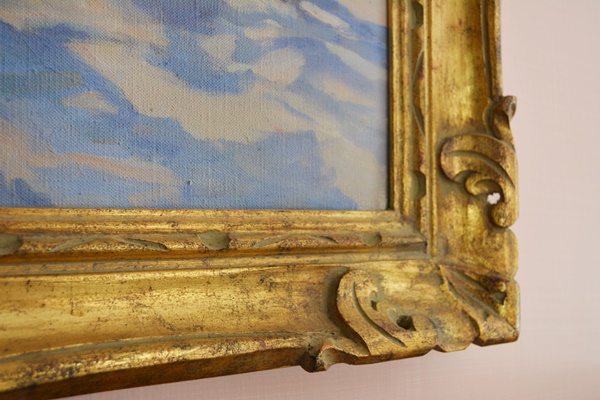 Andrea Gaye "Filling the Moat" Original Figurative Oil Painting