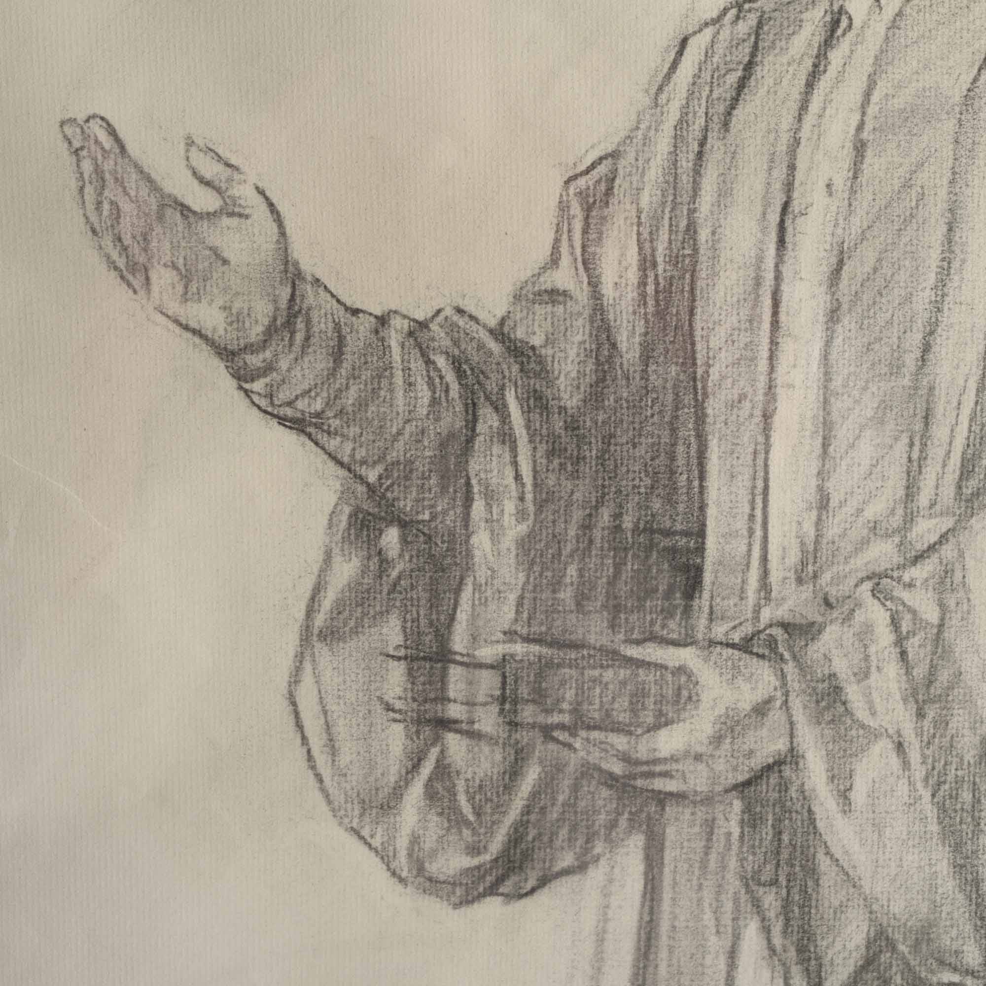 Allyn Cox Original Signed Working Sketch for US Capitol Mural