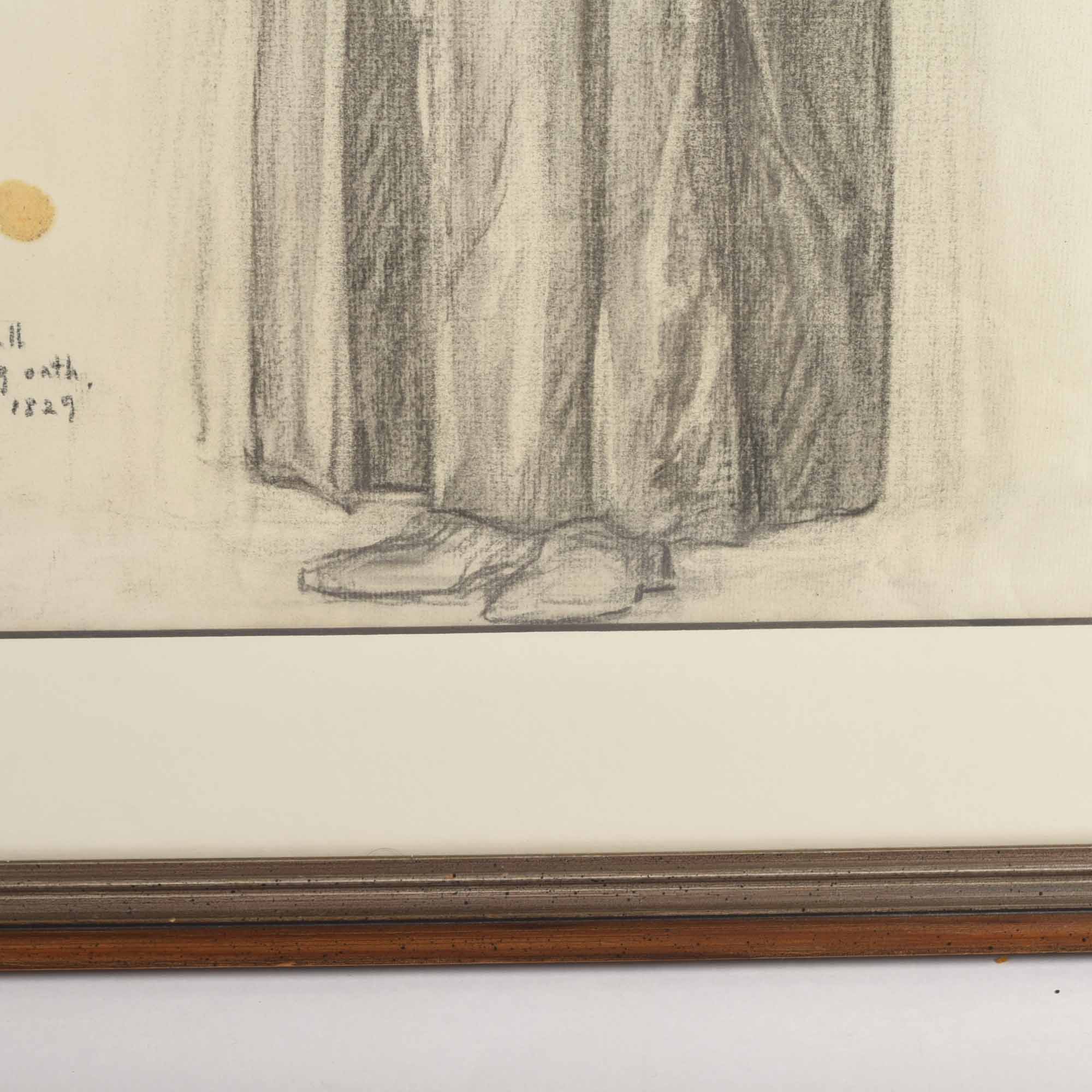 Allyn Cox Original Signed Working Sketch for US Capitol Mural