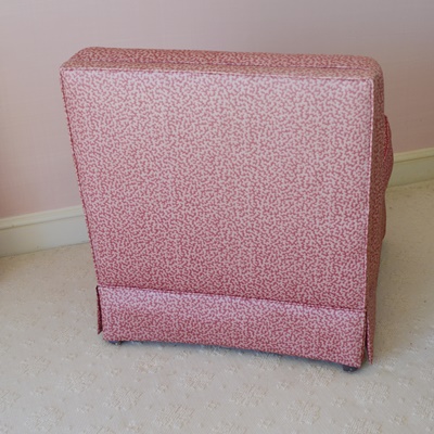 Mauve/Berry Upholstered Slipper Chair