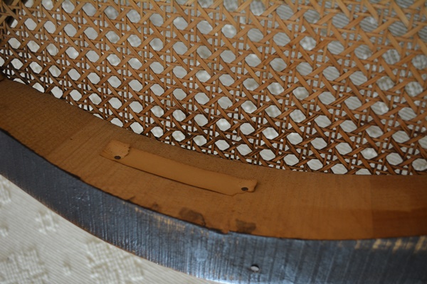 Cane Armchair and Footstool