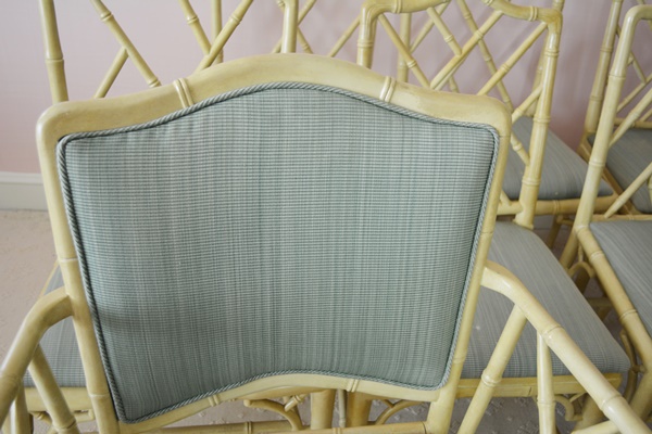 Eight Bamboo Style Dining Chairs