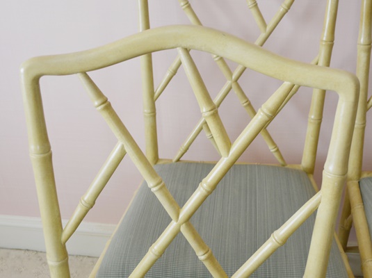 Eight Bamboo Style Dining Chairs