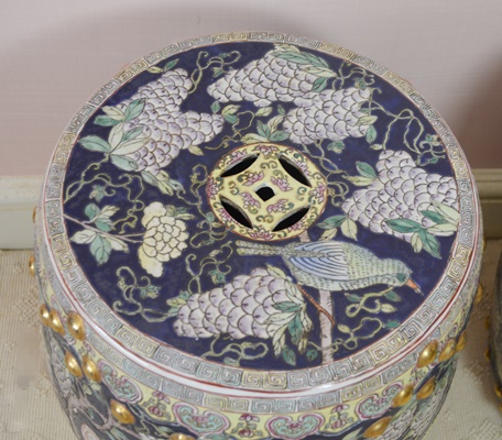 Pair of Chinese Ceramic Stools