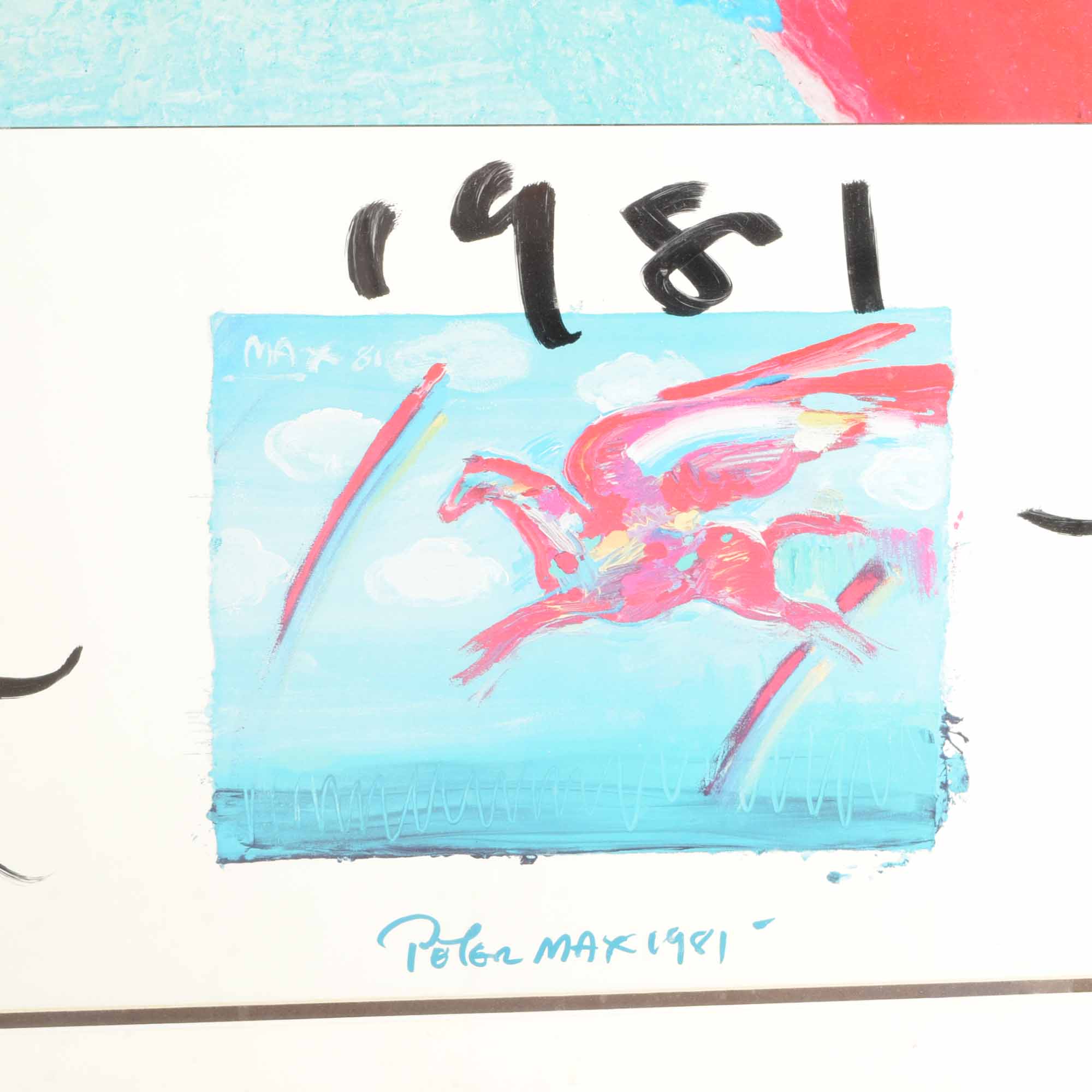 Signed Peter Max 1981 Kentucky Derby Festival Poster