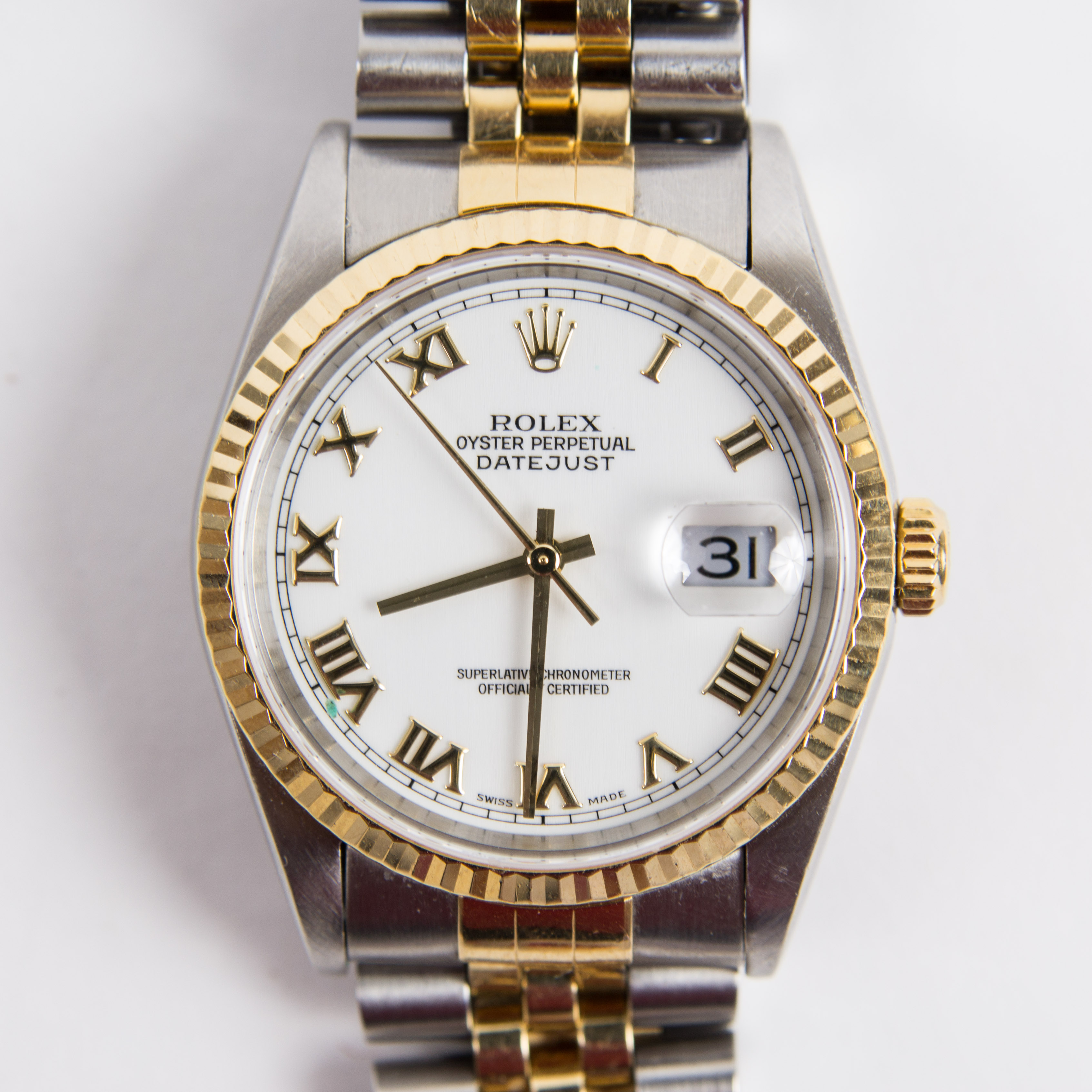18K Gold and Stainless Rolex Oyster Perpetual Datejust Watch
