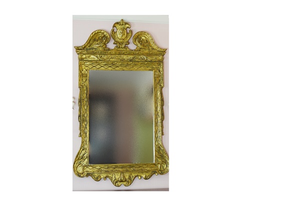 Ornate Gold Tone Painted Wall Mirror