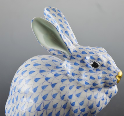 Herend Sitting Bunny Porcelain Figurine