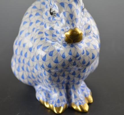 Herend Sitting Bunny Porcelain Figurine