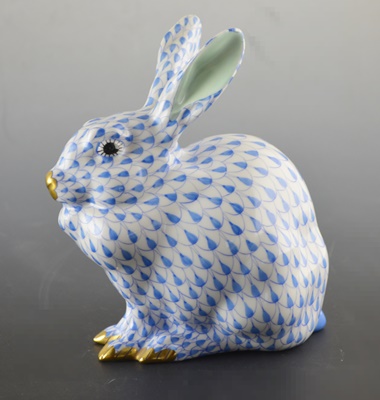 Herend Sitting Bunny Porcelain Figurine