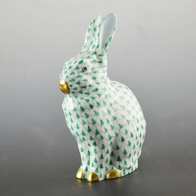 Herend Rabbit Porcelain Figurine