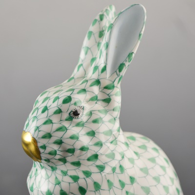 Herend Rabbit Porcelain Figurine