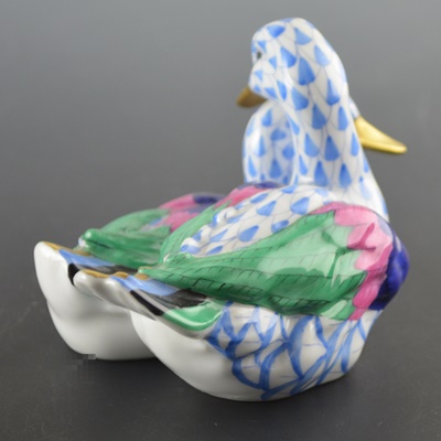 Herend Pair of Ducks Porcelain Figurine