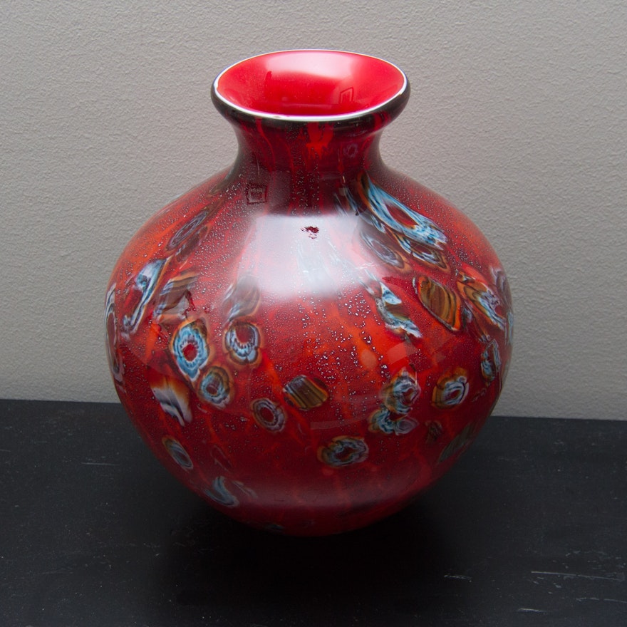 Elegant Colored Glass Vase