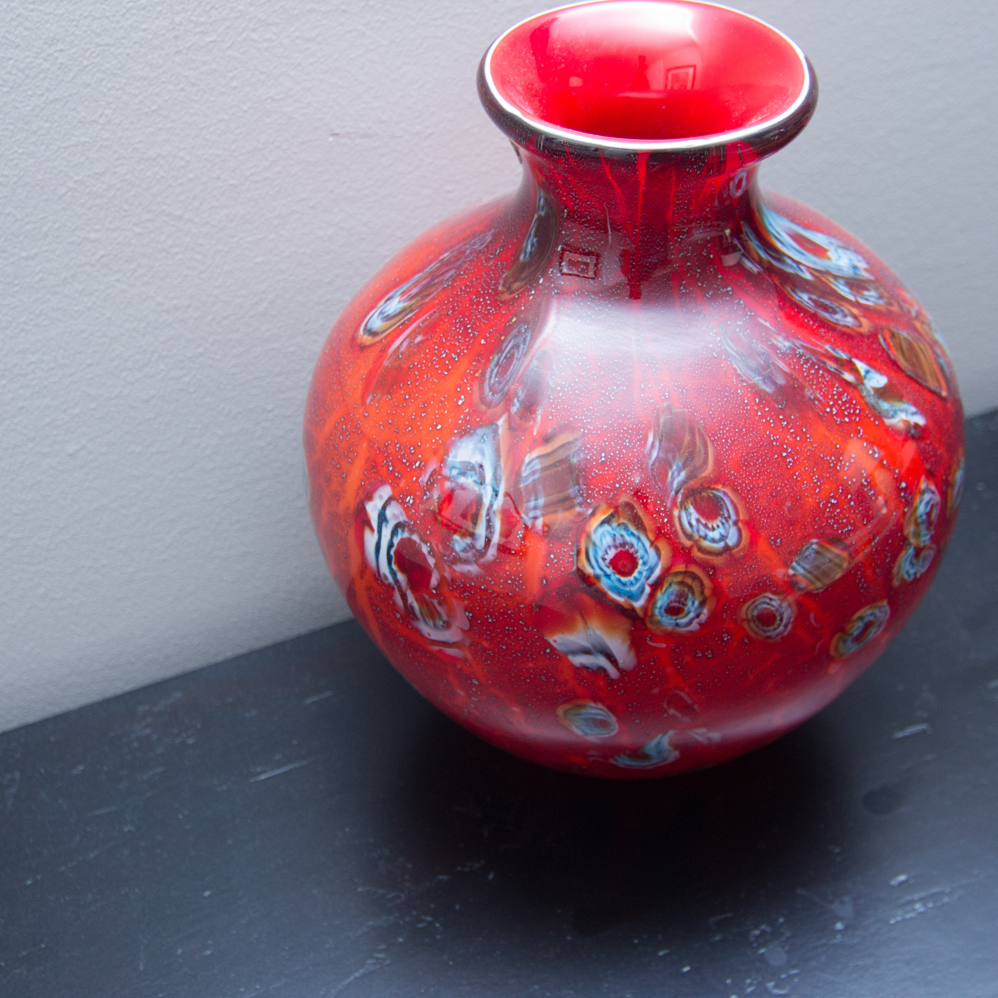 Elegant Colored Glass Vase