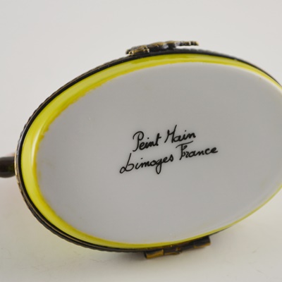 Limoges Safari Lion Porcelain Trinket Box