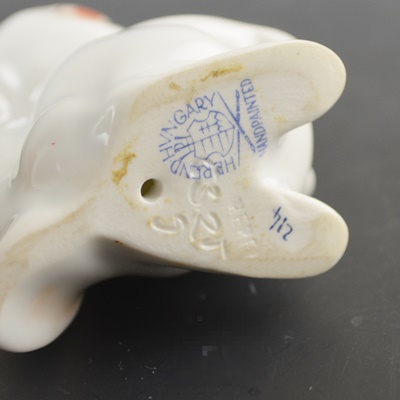 Two Herend Rabbit Porcelain Figurines