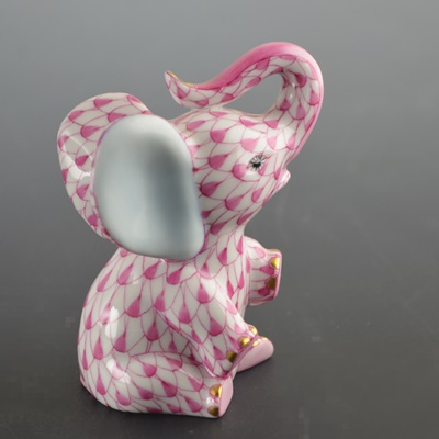 Herend Baby Elephant Porcelain Figurine