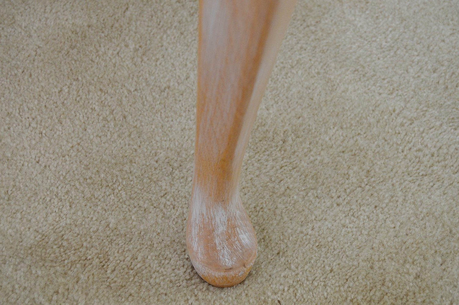 Set of Six Queen Anne Style Chairs in a White-Washed Finish