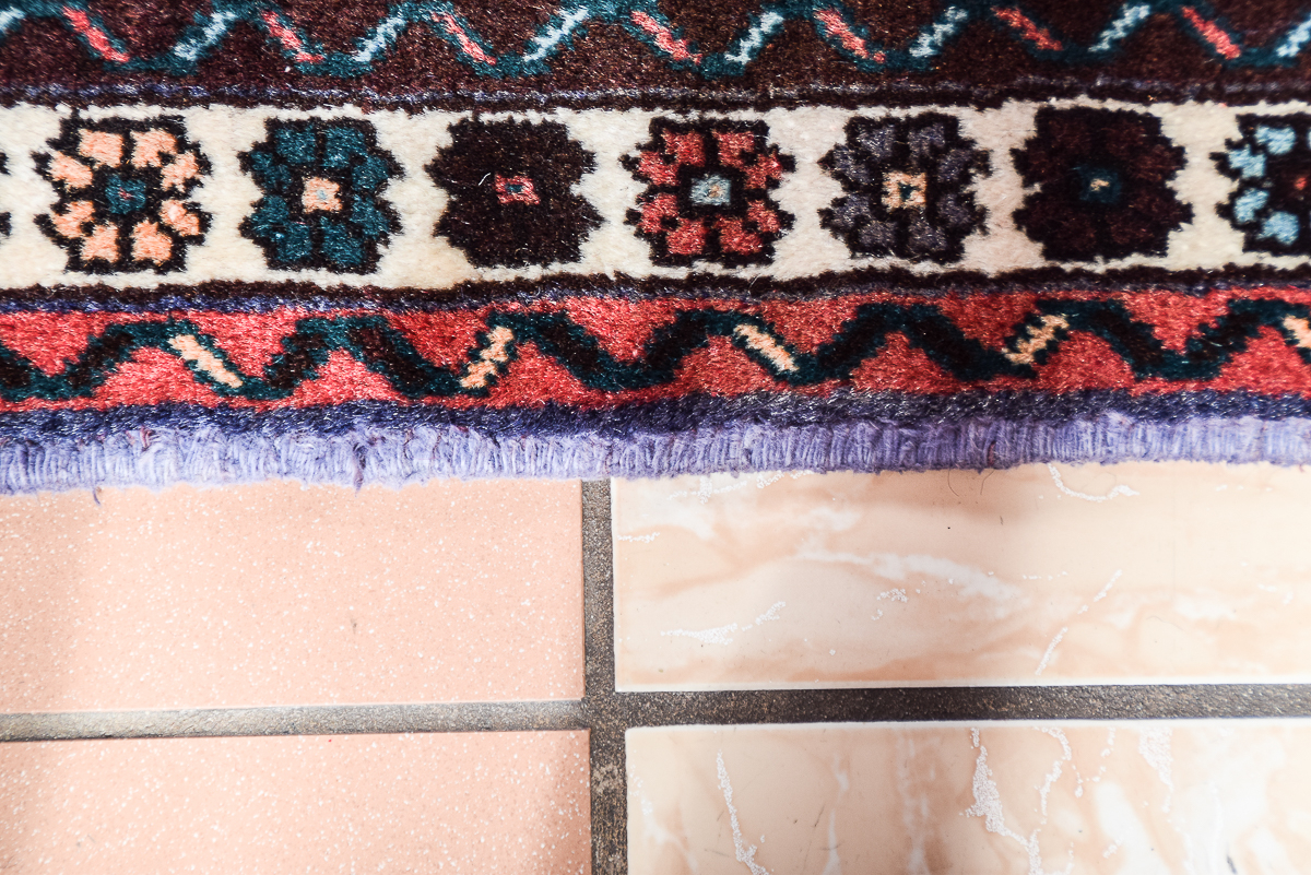 Handwoven Persian Diamond Pattern Area Rug