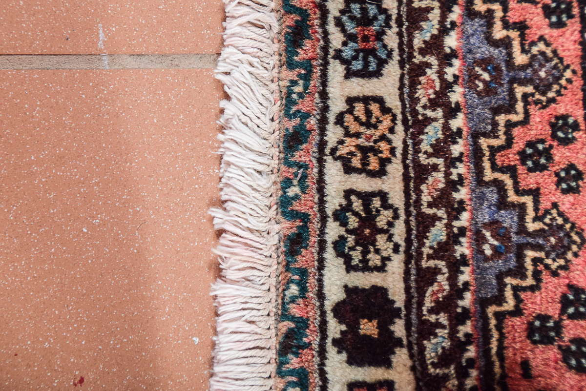 Handwoven Persian Diamond Pattern Area Rug