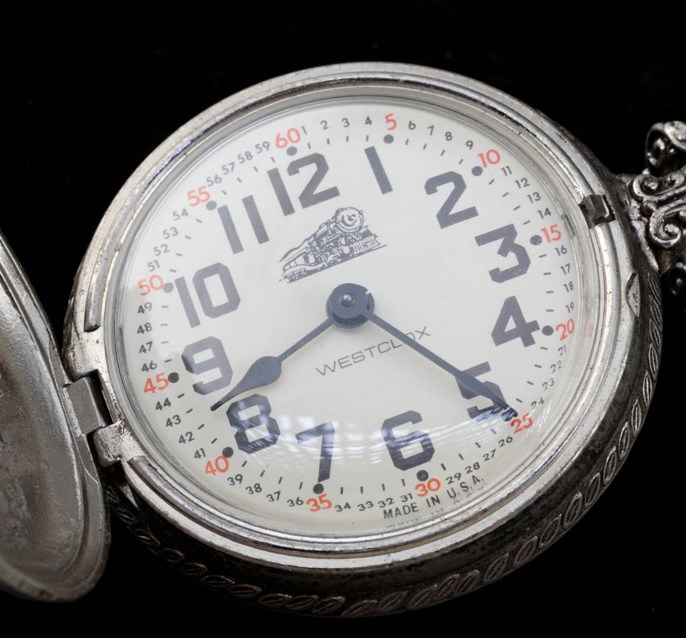Two Pocket Watches Westclox and Unitron
