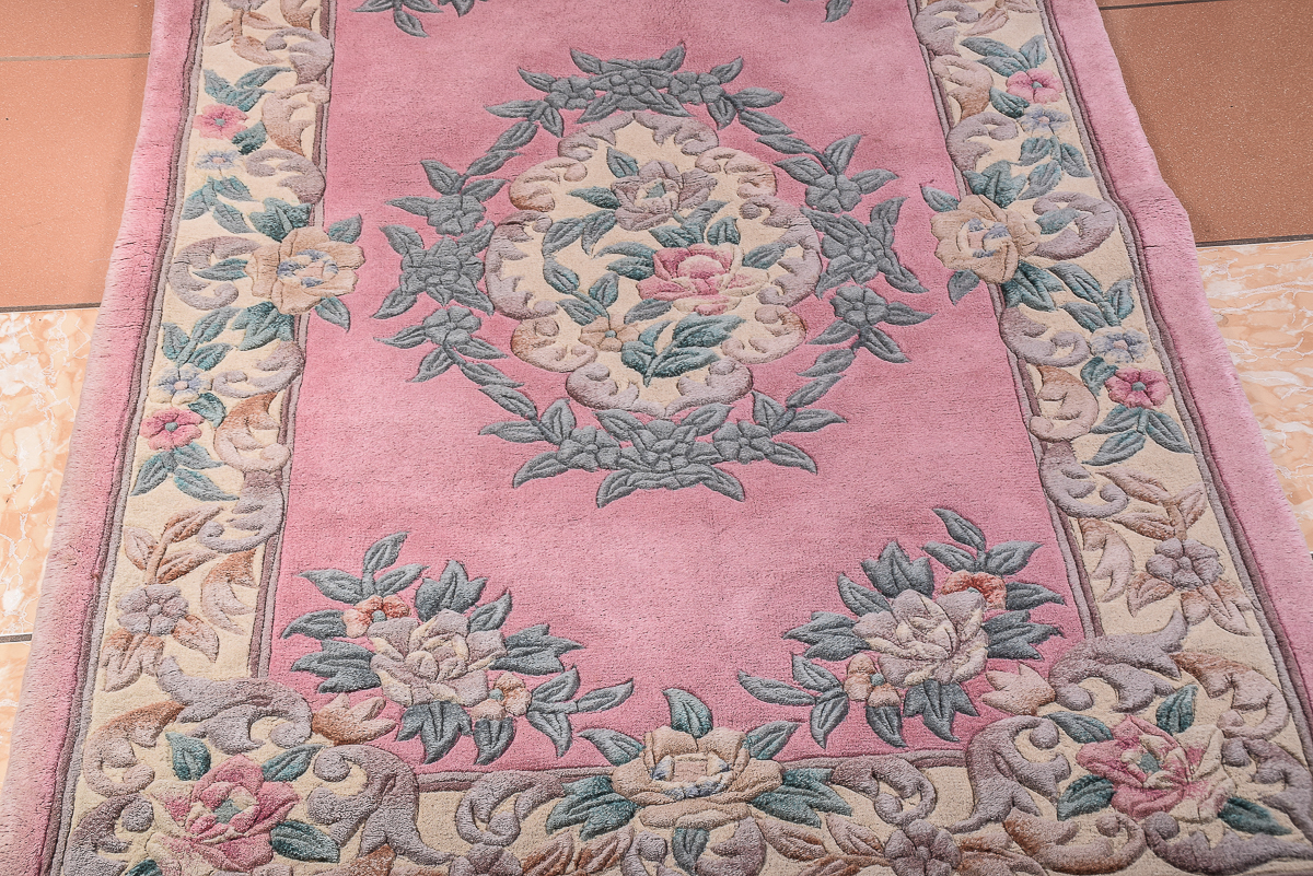 Chinese Carved Aubusson Area Rug