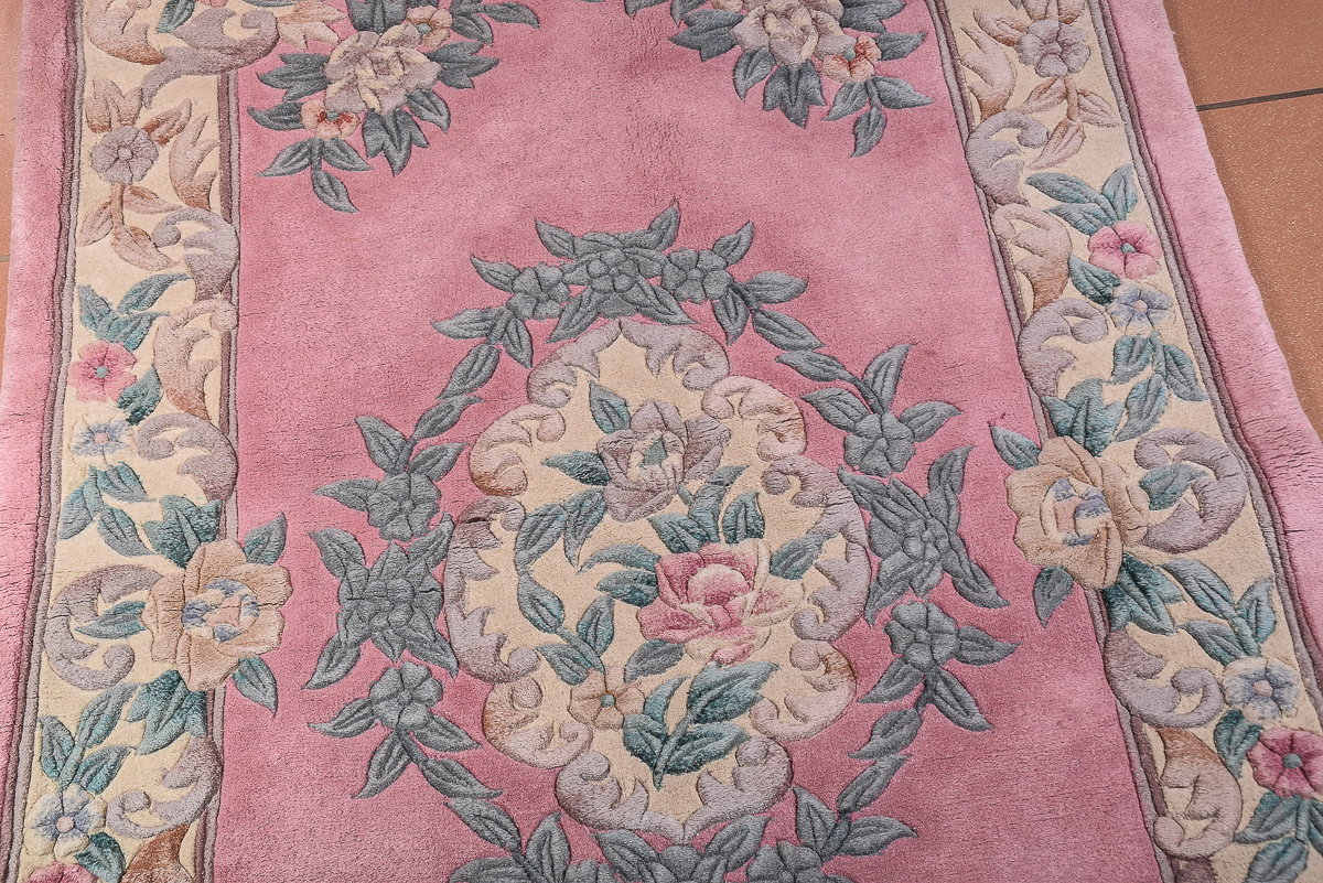 Chinese Carved Aubusson Area Rug