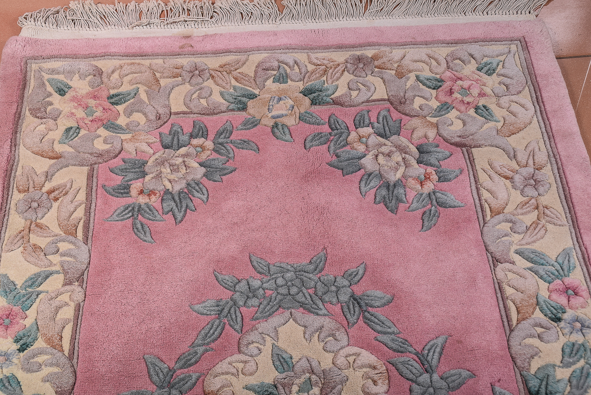 Chinese Carved Aubusson Area Rug