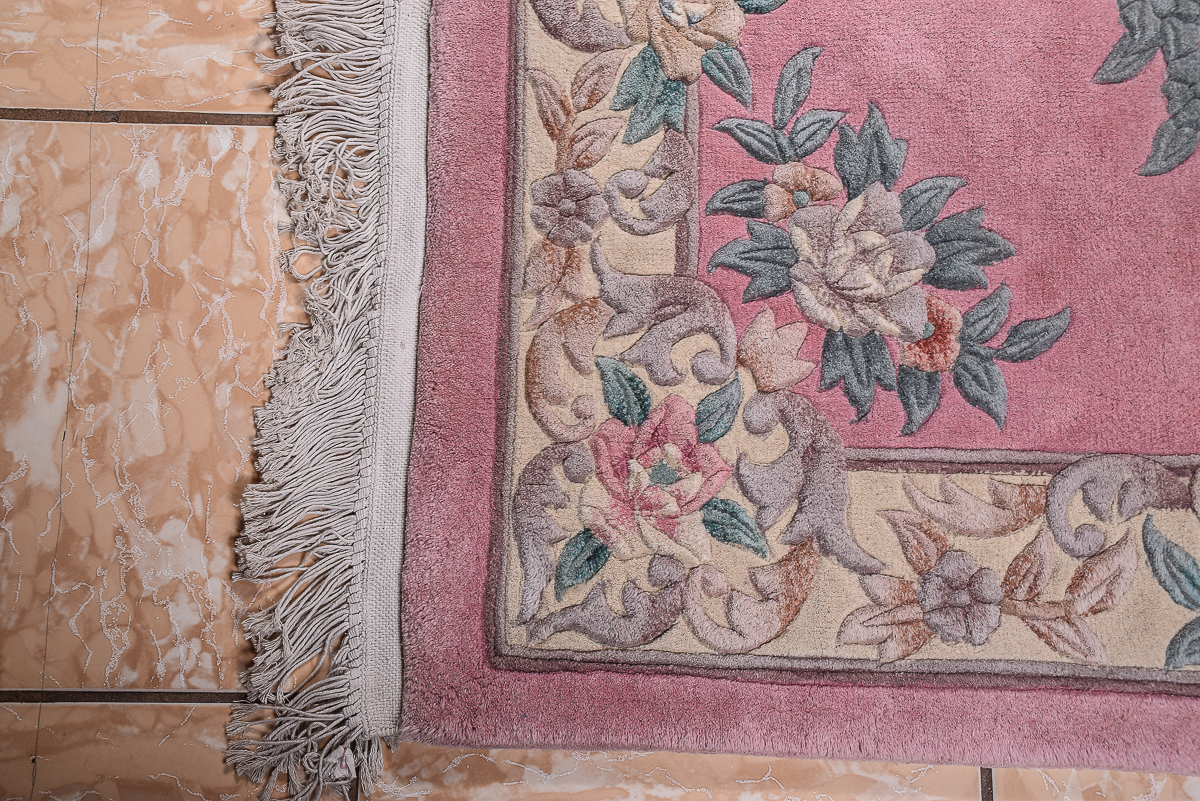 Chinese Carved Aubusson Area Rug