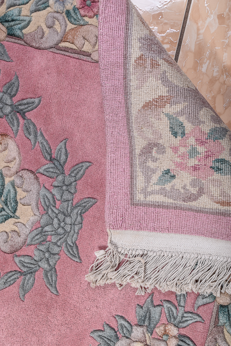 Chinese Carved Aubusson Area Rug