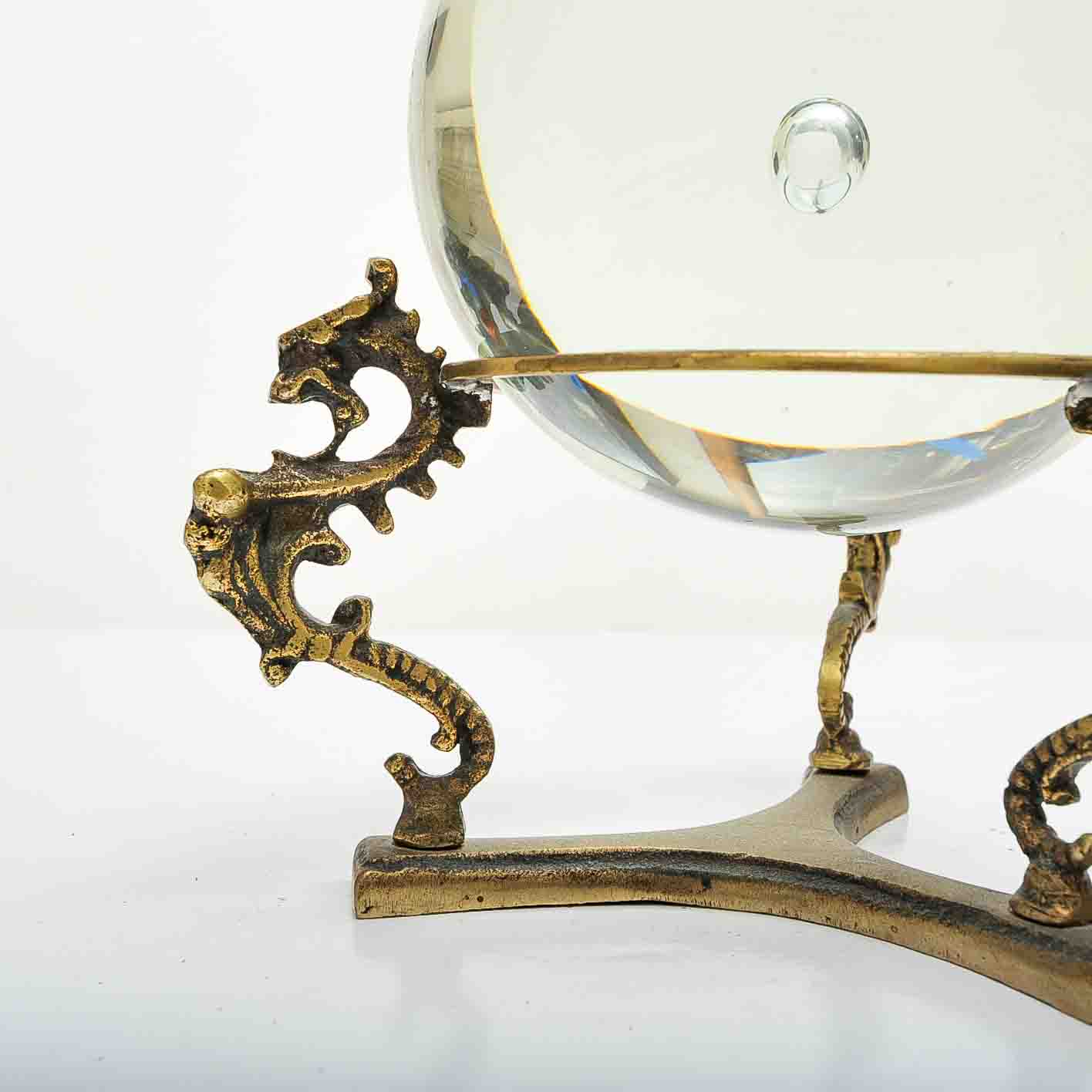 Glass Sphere on Dragon Stand