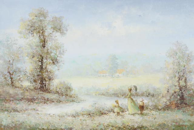 Henri DuBois Impressionist Oil on Canvas