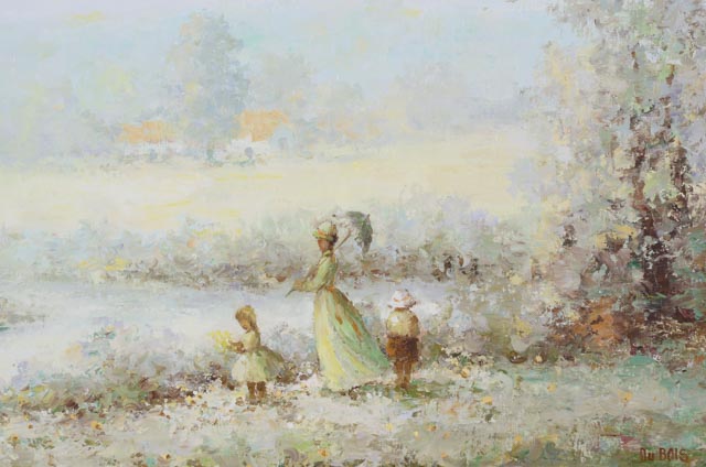 Henri DuBois Impressionist Oil on Canvas