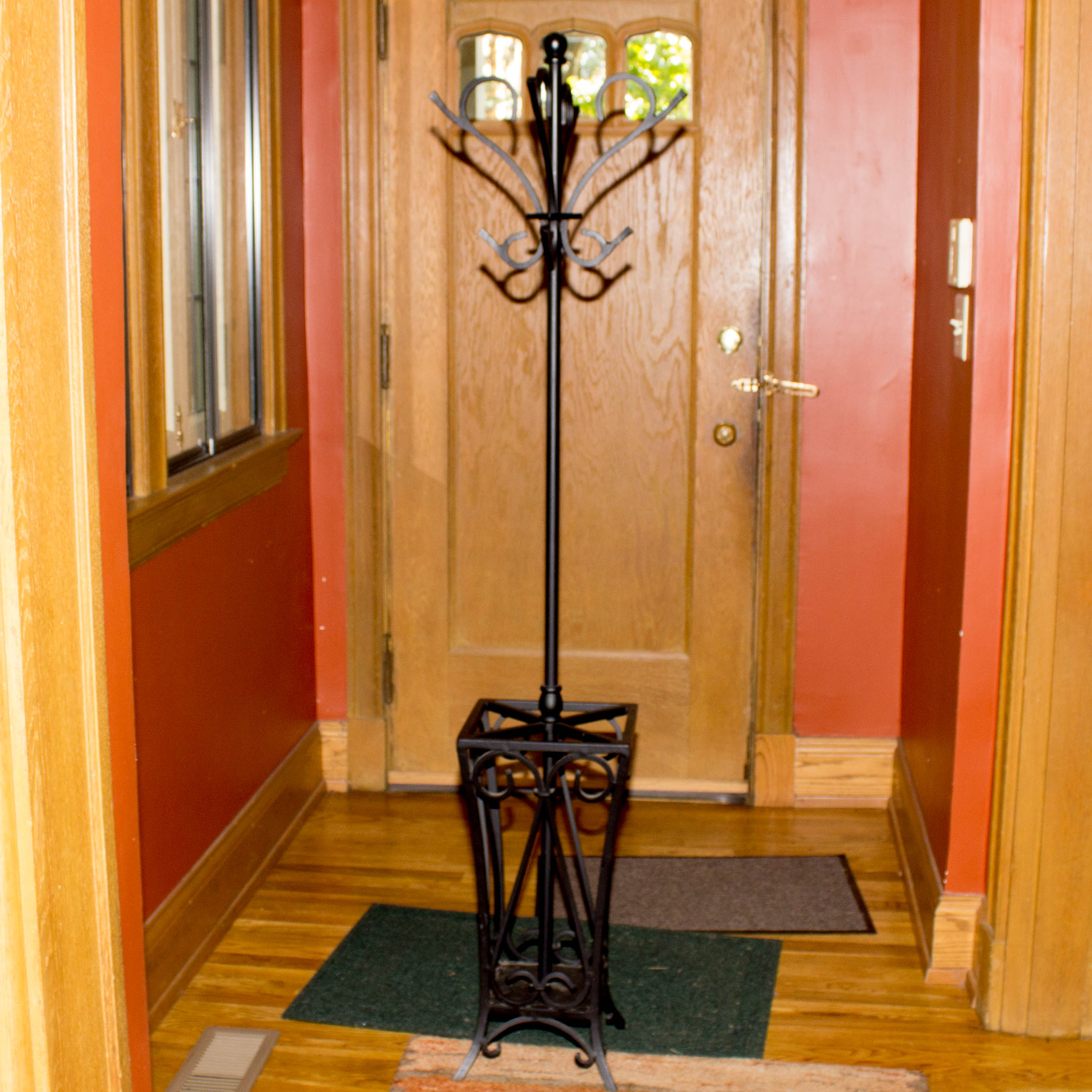 Black Wrought Iron Coat Rack