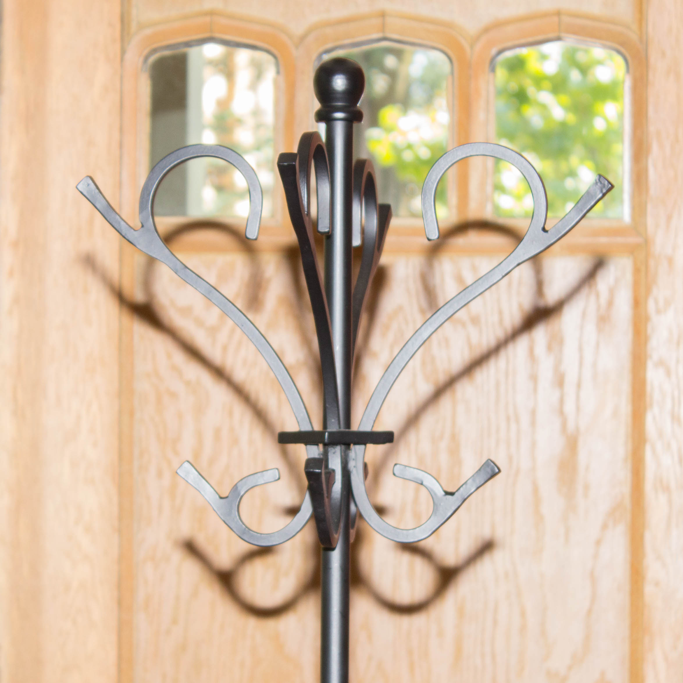 Black Wrought Iron Coat Rack
