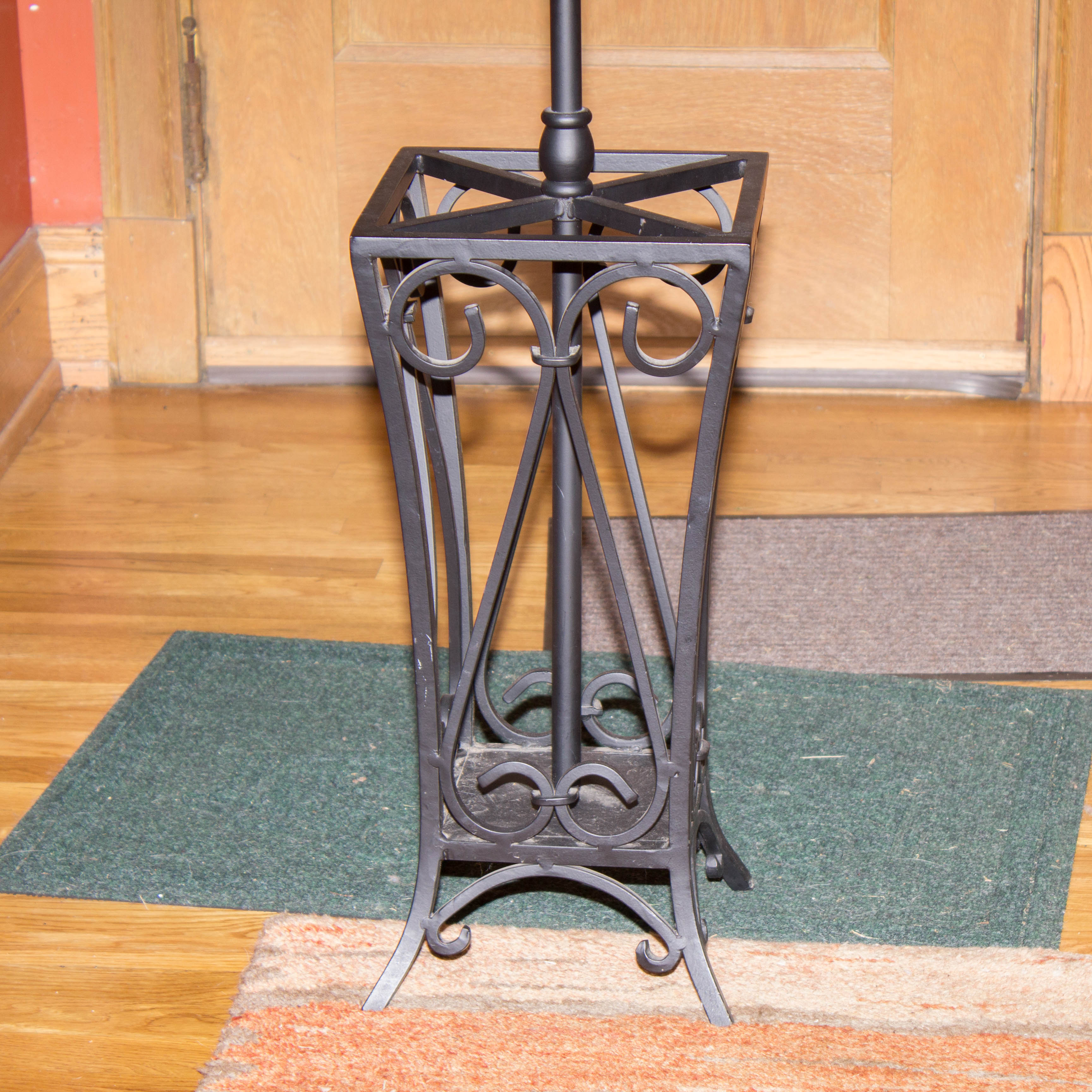 Black Wrought Iron Coat Rack