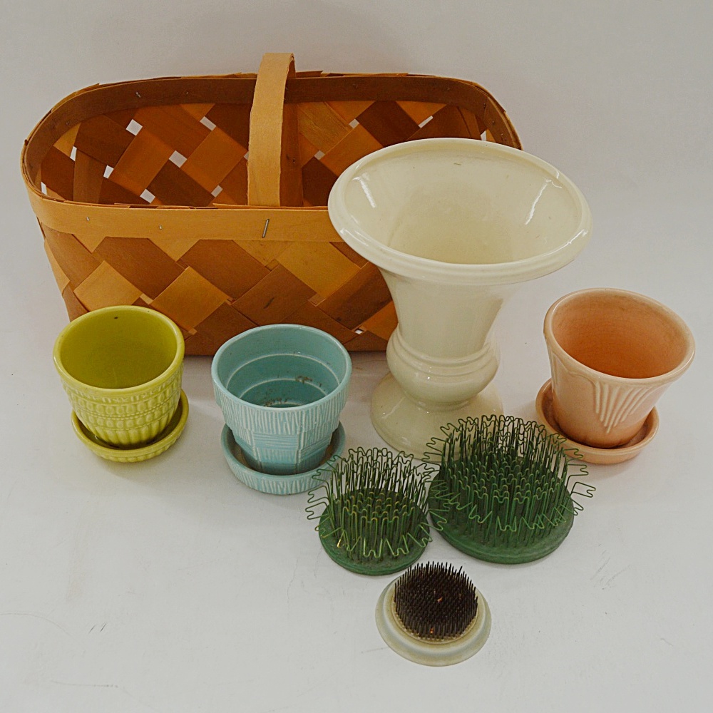 Vintage Vases and Flower Pots, Metal Flower Frogs