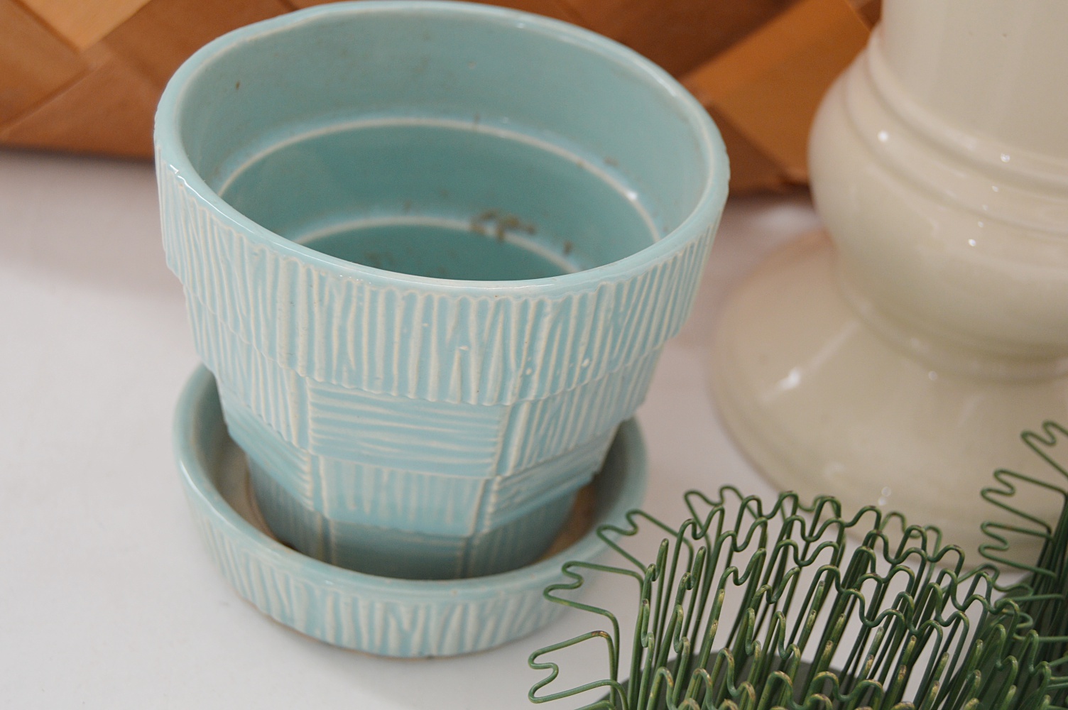 Vintage Vases and Flower Pots, Metal Flower Frogs