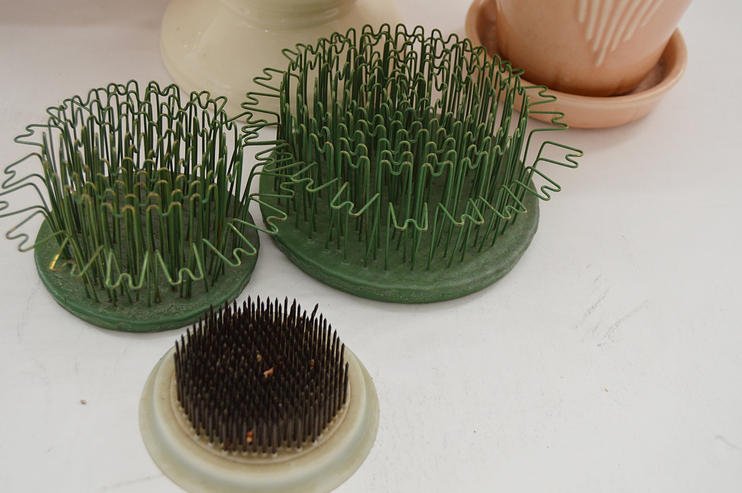 Vintage Vases and Flower Pots, Metal Flower Frogs