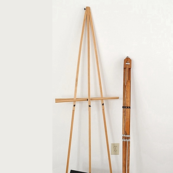 Pair of Wooden Artist's Easels and Picture Frames