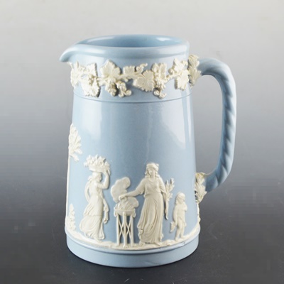 Wedgwood Etruria & Barlaston Blue Queensware Pitcher/Jug
