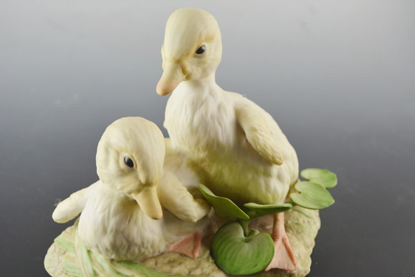 Cybis Ducklings Buttercup and Daffodil Porcelain Figurine