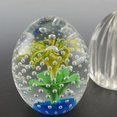 Two Blown Glass Paperweights
